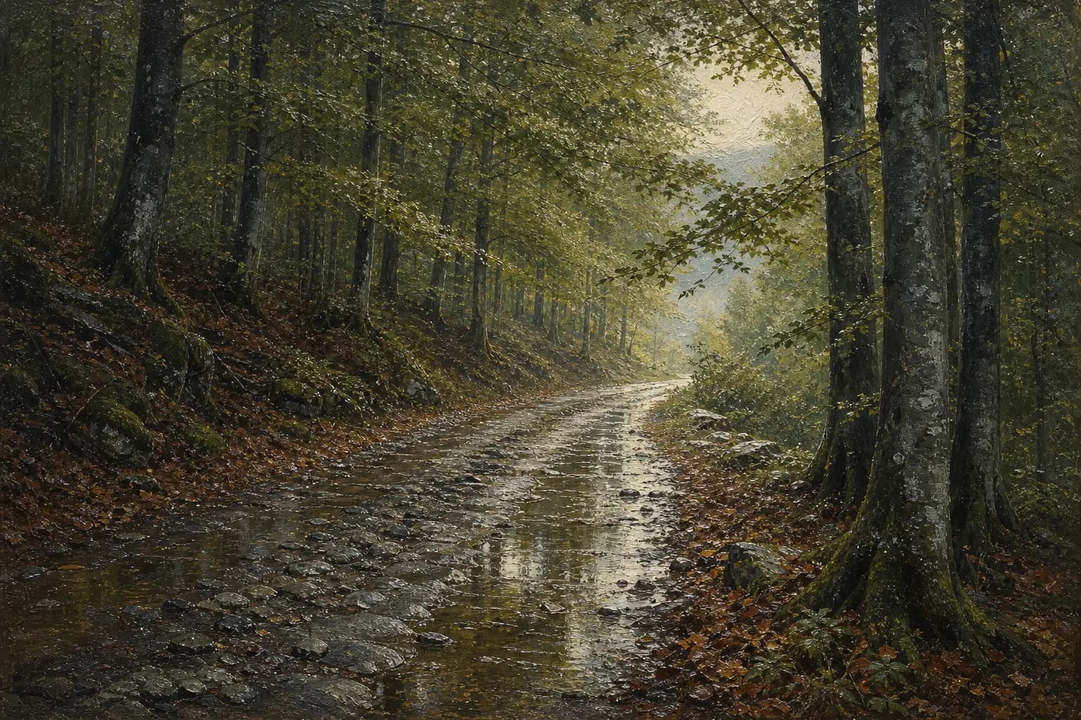 Bükk-Weg nach dem Regen