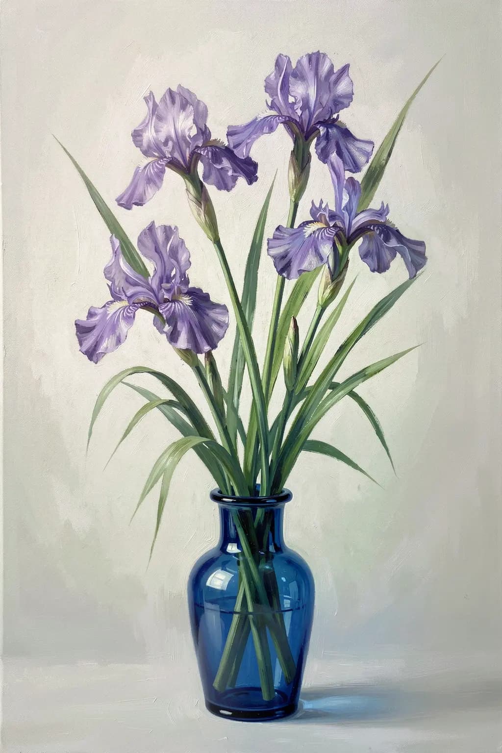 Iris in Kobaltglas