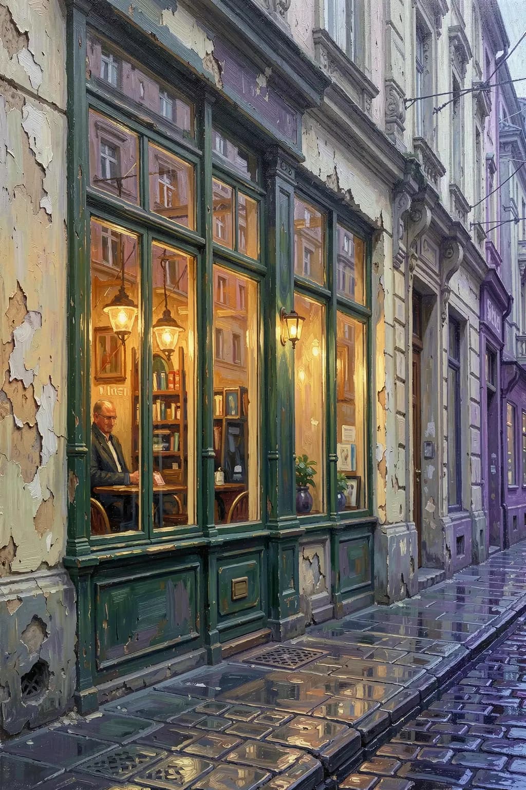 Caféfenster in der Kis-Diófa-Straße