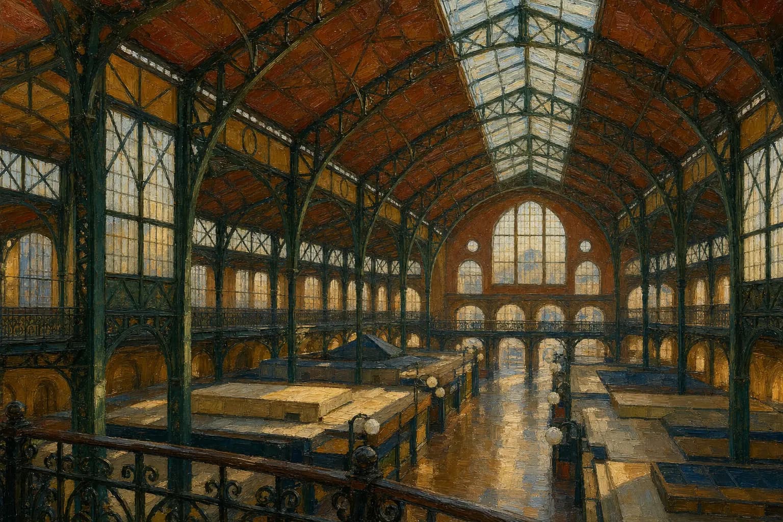 Morgengewölbe der Markthalle