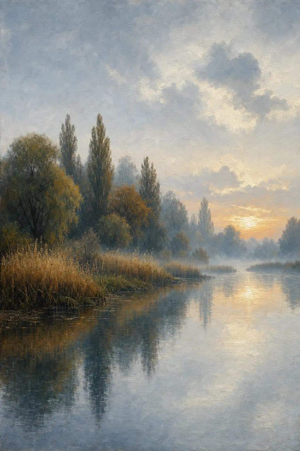 Morgenstille an der Theiß