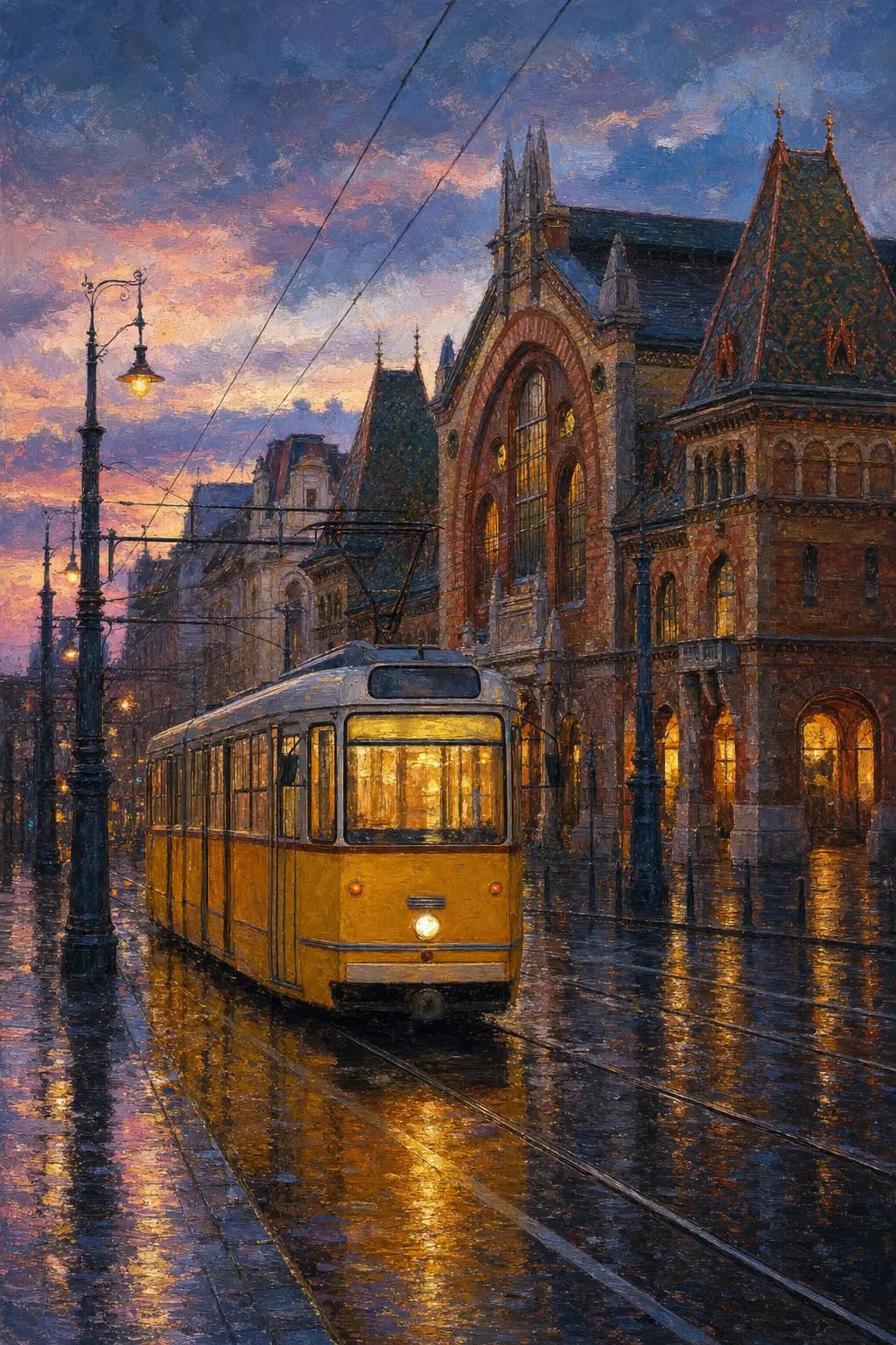 Straßenbahn 49 am Fővám tér